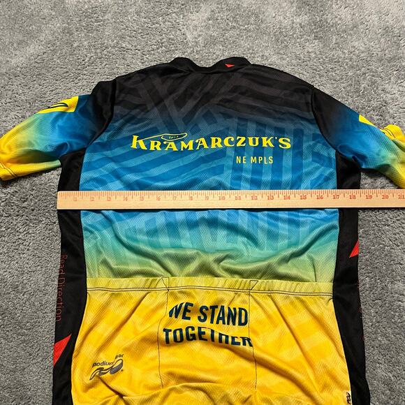 Podiumwear Cycle Jersey Shirt Mens Medium Performance Cycling Pocket - Picture 3 of 5